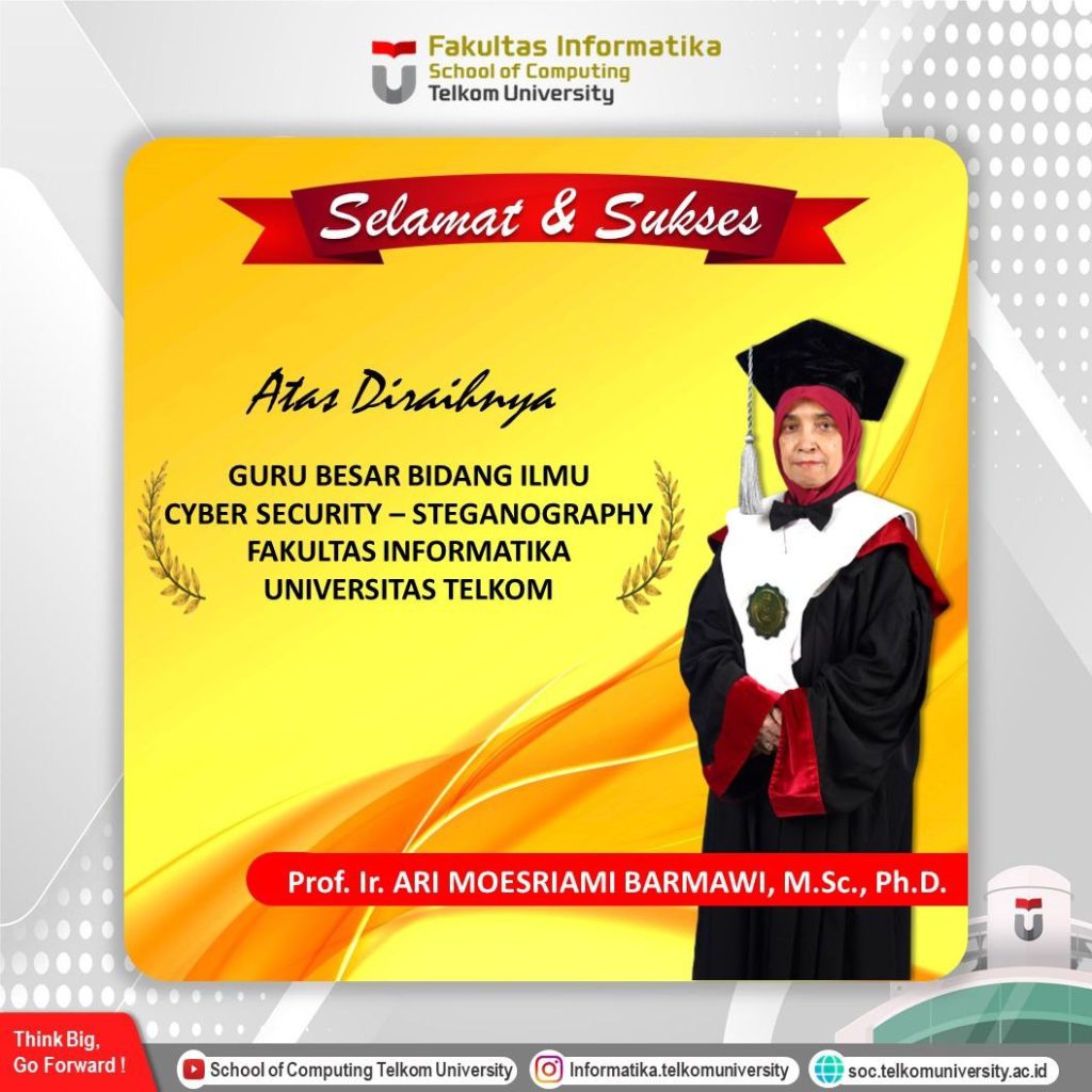 Selamat dan sukses atas dikukuhkannya sebagai Guru Besar Bidang Cyber Security